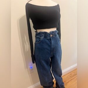 Express Super Hi-Rise Jogger Jeans - Dark Blue